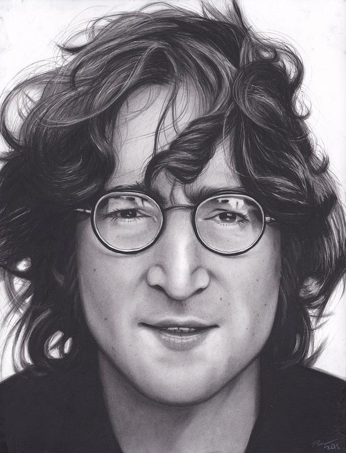 688x900 John Lennon Drawing - John Lennon Drawings