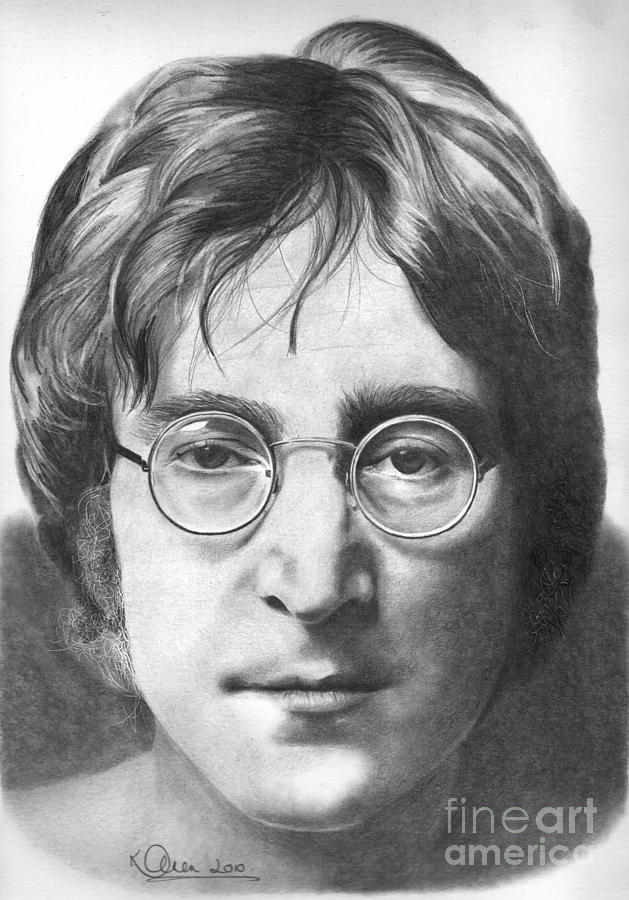 629x900 John Lennon Drawing - John Lennon Drawings