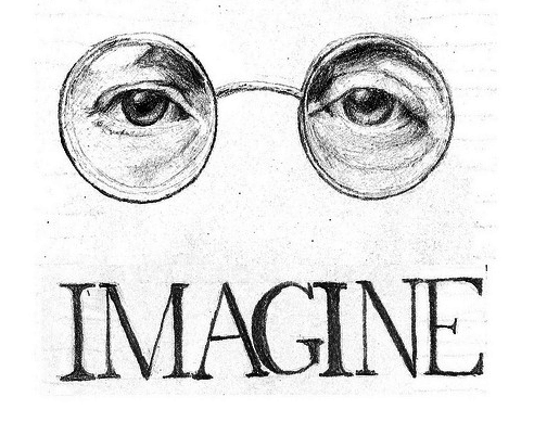 492x401 Inside My Head Via Tumblr On We Heart It - John Lennon Glasses Drawing