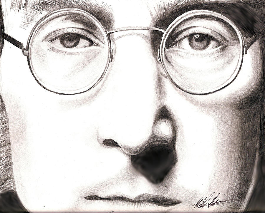 900x725 John Lennon Drawing - John Lennon Glasses Drawing