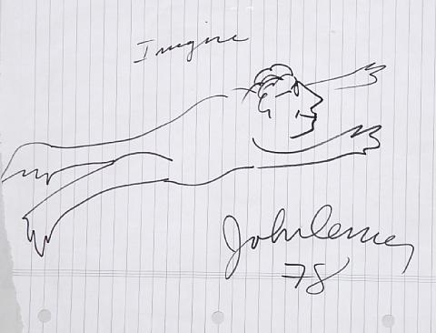 480x366 A Smiling Man, Wearing Glasses And Flying - John Lennon Glasses Drawing