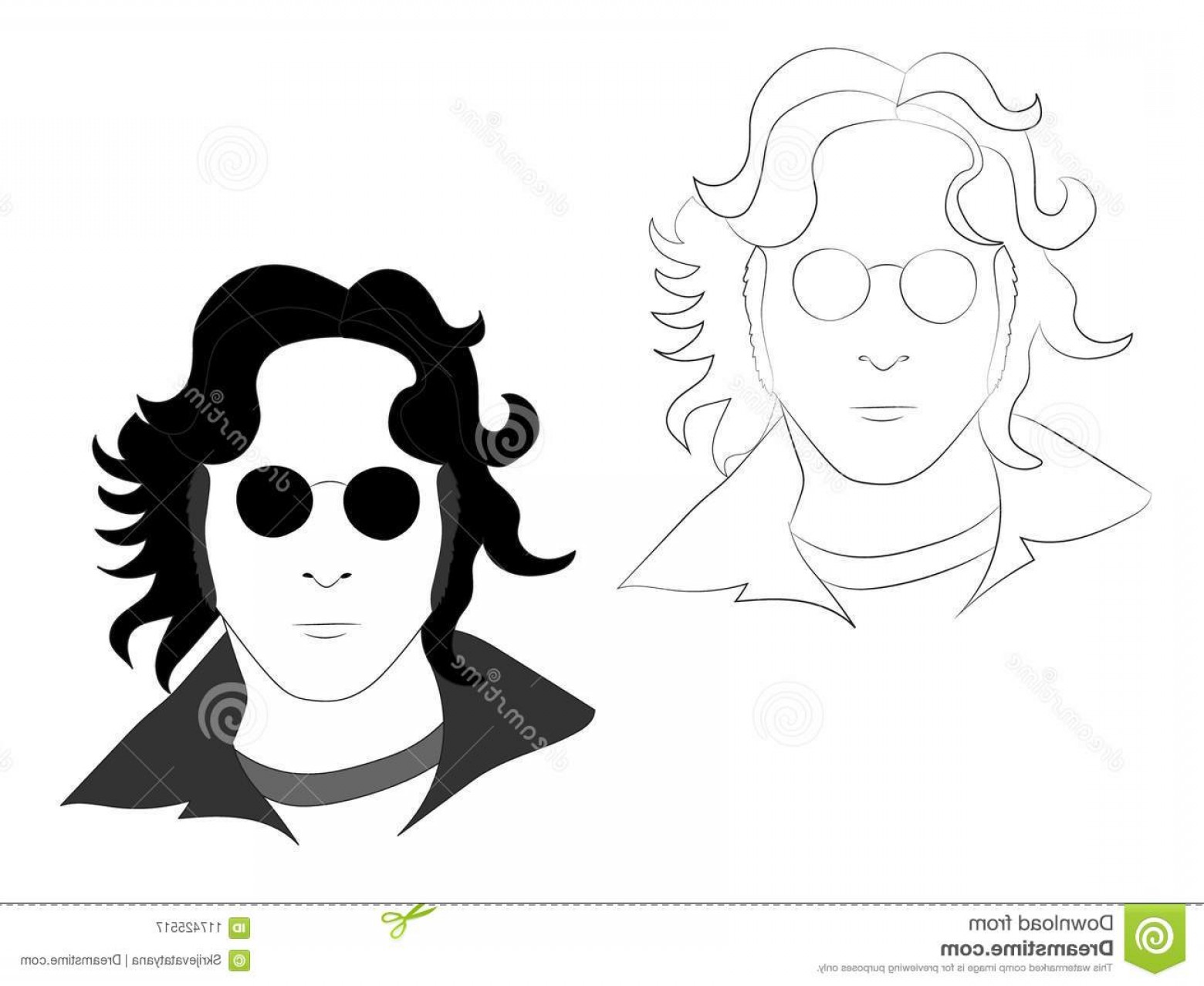 1560x1278 May Outline Black White Illustration John Lennon Glasses - John Lennon Glasses Drawing