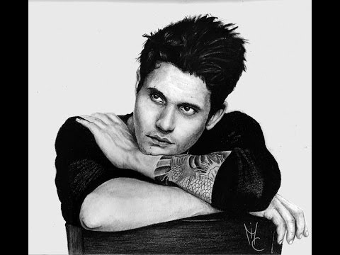 480x360 john mayer charcoal pencil drawing timelapse - John Mayer Drawing