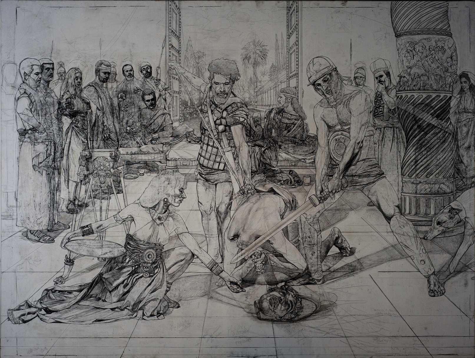 1613x1216 Transferring The Drawing To The Canvas John The Baptist - John The Baptist Drawing