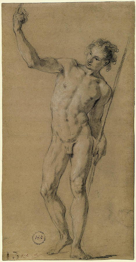 468x900 Le Moyne, Saint John The Baptist Drawing - John The Baptist Drawing
