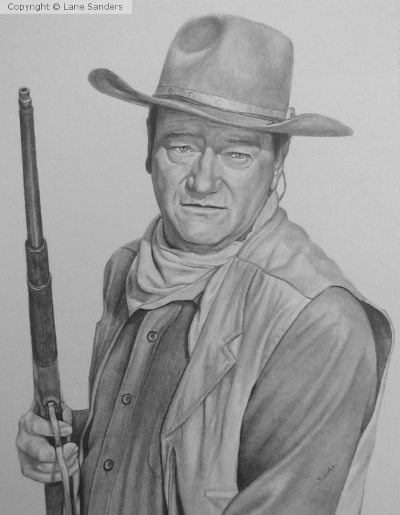 582x750 John Wayne - John Wayne Drawing