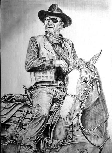 375x513 Drawing Pencil John Wayne Drawing - John Wayne Drawing