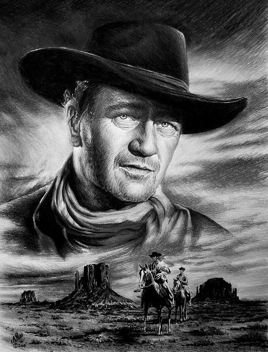 533x700 John Wayne - John Wayne Drawing