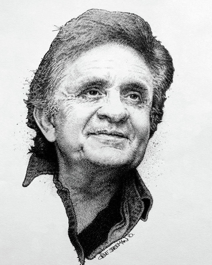 720x900 johnny cash drawing - Johnny Cash Drawing