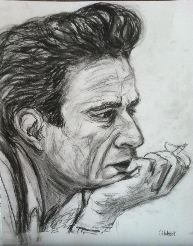 645x822 johnny cash drawing - Johnny Cash Drawing