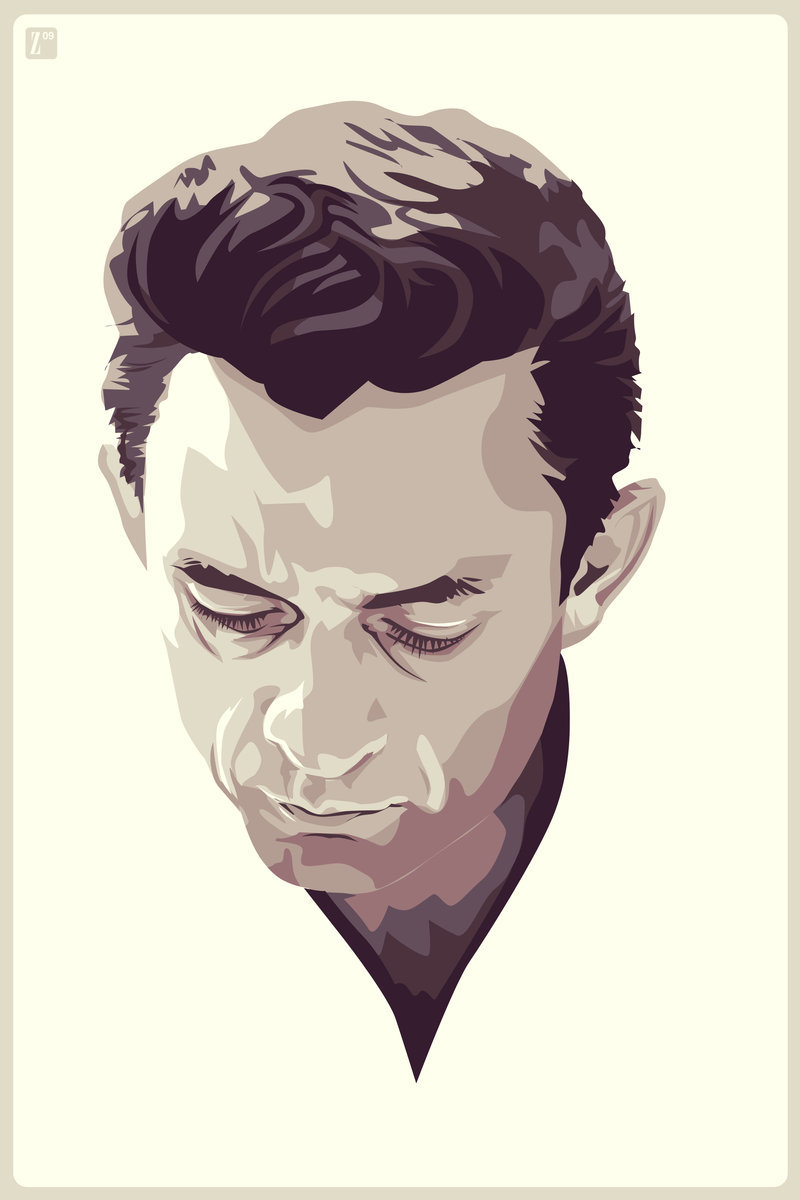 800x1200 johnny cash art works - Johnny Cash Drawing