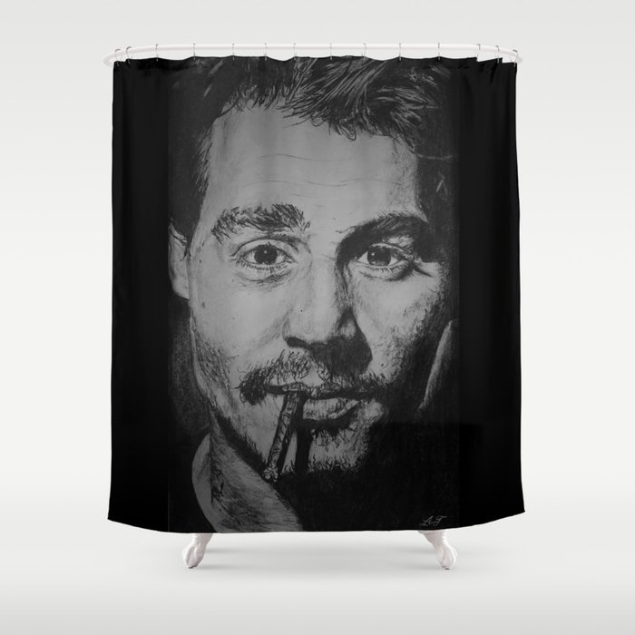 700x700 Johnny Depp Drawing Shower Curtain - Johnny Depp Drawing