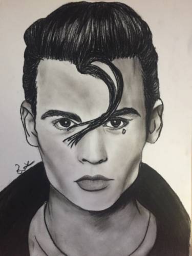 375x500 Johnny Depp Drawing - Johnny Depp Drawing