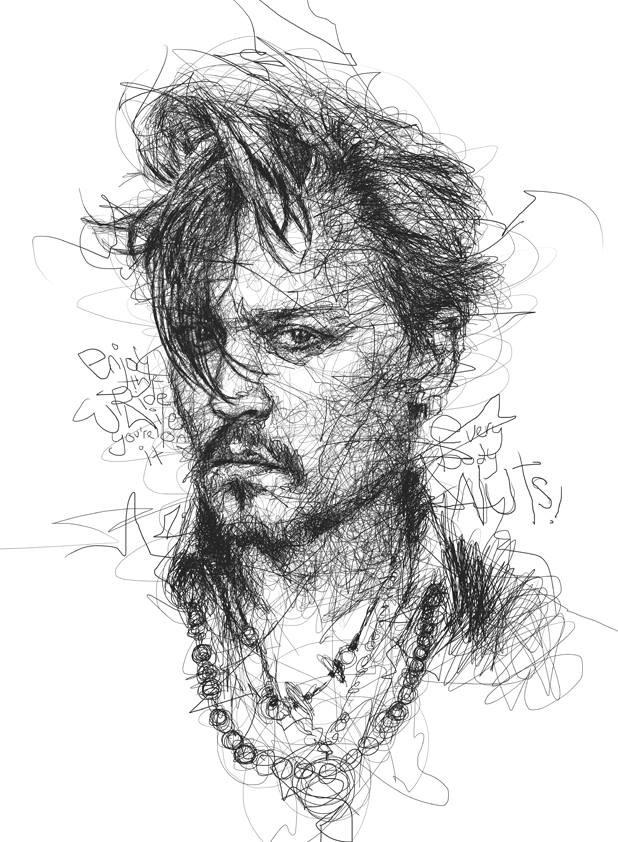 618x842 Johnny Depp - Johnny Depp Drawing