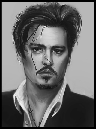 320x427 Depp Drawings On Paigeeworld Pictures Of Depp - Johnny Depp Drawing