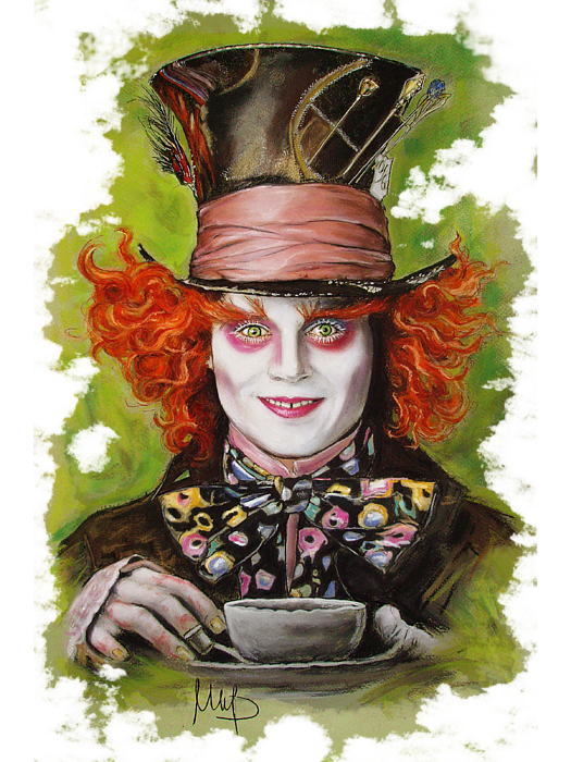 525x700 johnny depp as mad hatter carry all pouch for sale - Johnny Depp Mad Hatter Drawing