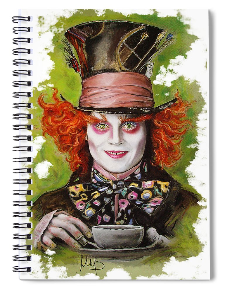 770x1000 johnny depp as mad hatter spiral notebook for sale - Johnny Depp Mad Hatter Drawing