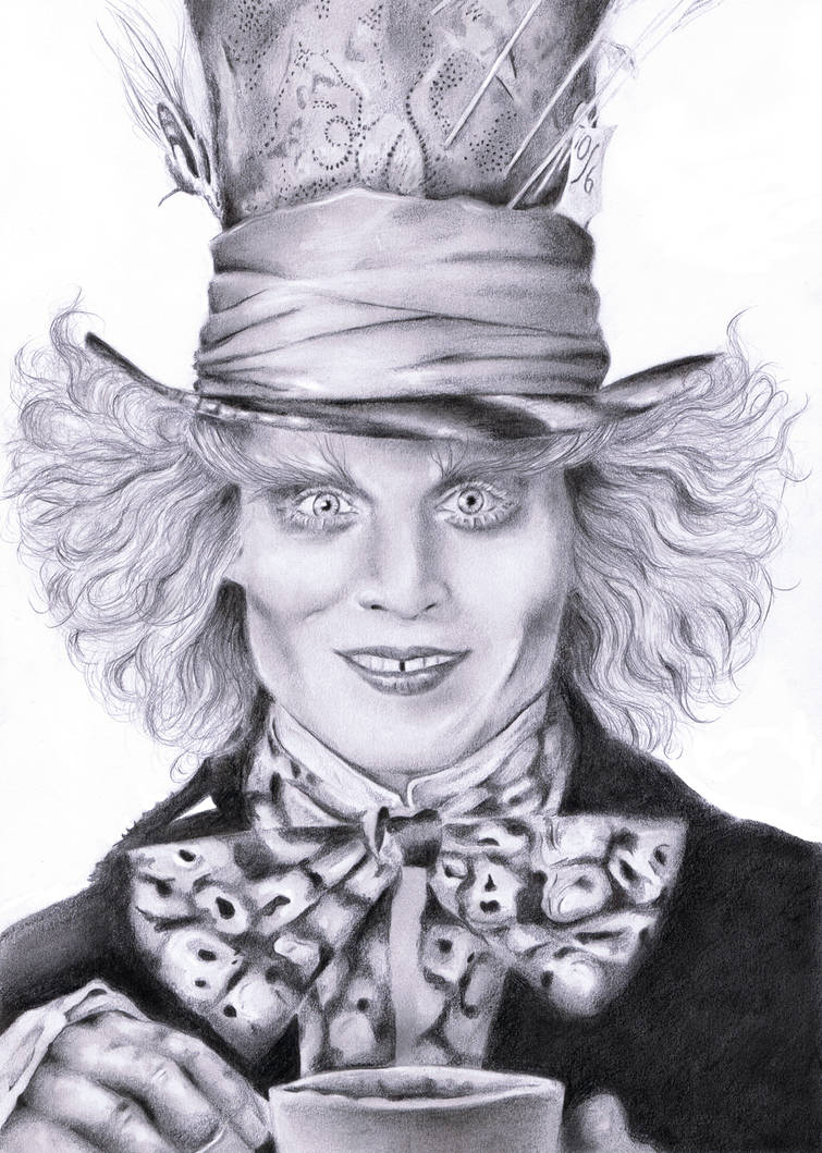 755x1059 mad hatter - Johnny Depp Mad Hatter Drawing