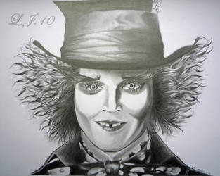 Johnny Depp Mad Hatter Drawing at PaintingValley.com | Explore ...