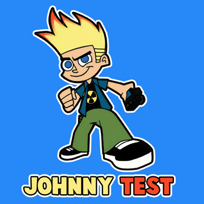 400x400 how to draw johnny test from johnny test with easy step - Johnny Test Drawing