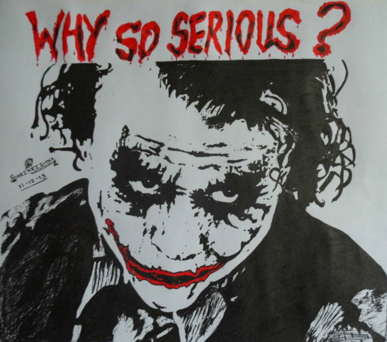 770x681 Joker From Batman Drawing - Joker And Batman Drawing