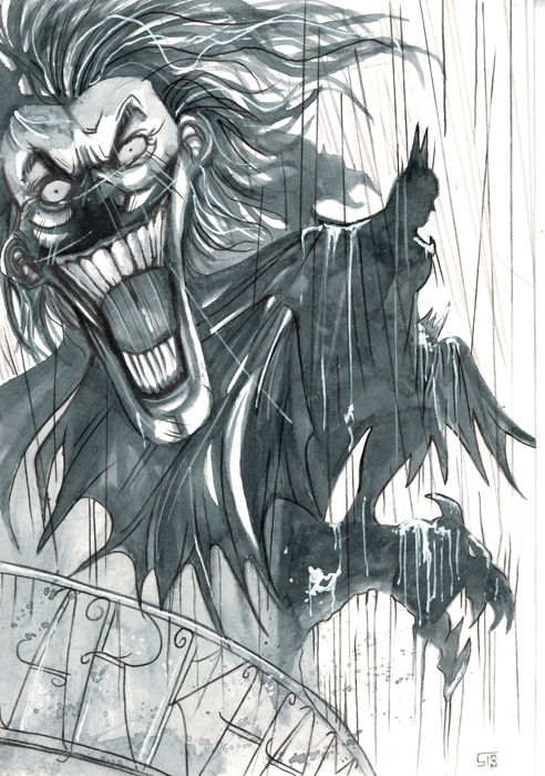 492x700 The Joker Batman - Joker And Batman Drawing