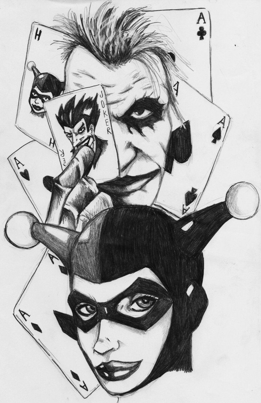 900x1387 Joker And Harley Quinn Scan - Joker And Harley Quinn Drawing