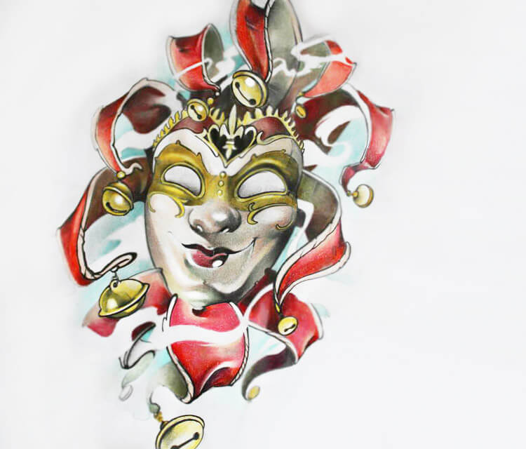 750x640 Joker Card Color Drawing - Joker Card Drawing