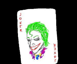 300x250 The Colorful Joker Card Drawing - Joker Card Drawing