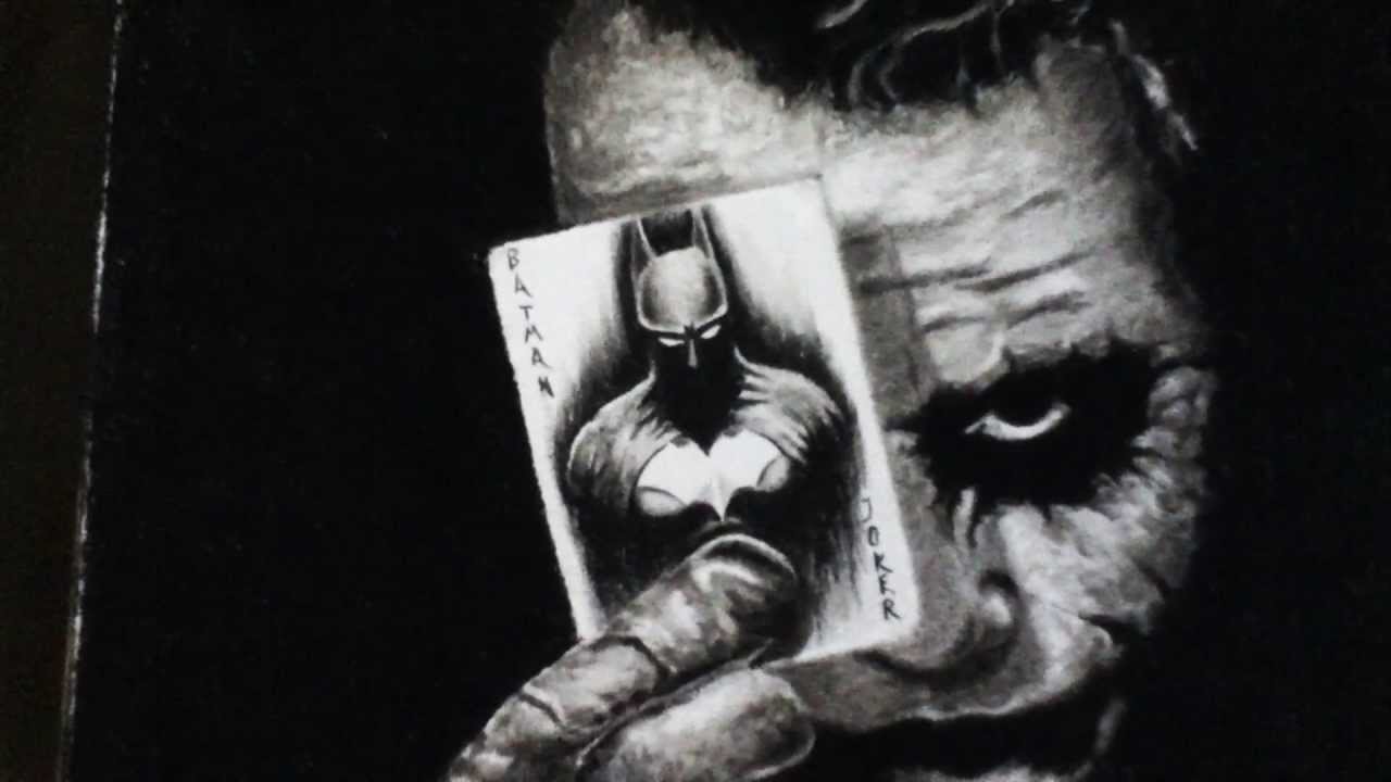 1280x720 Drawing Joker With The Batman Card - Joker Card Drawing
