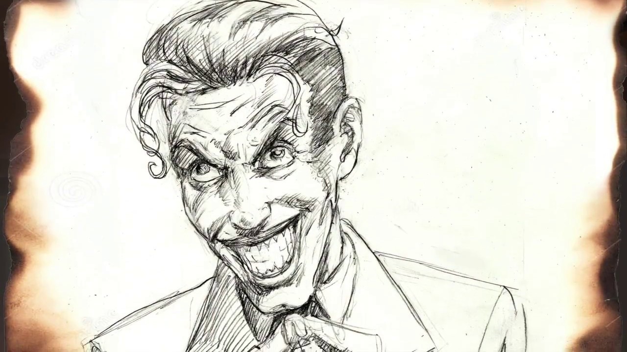1280x720 How To Draw Joker - Joker Comic Drawing