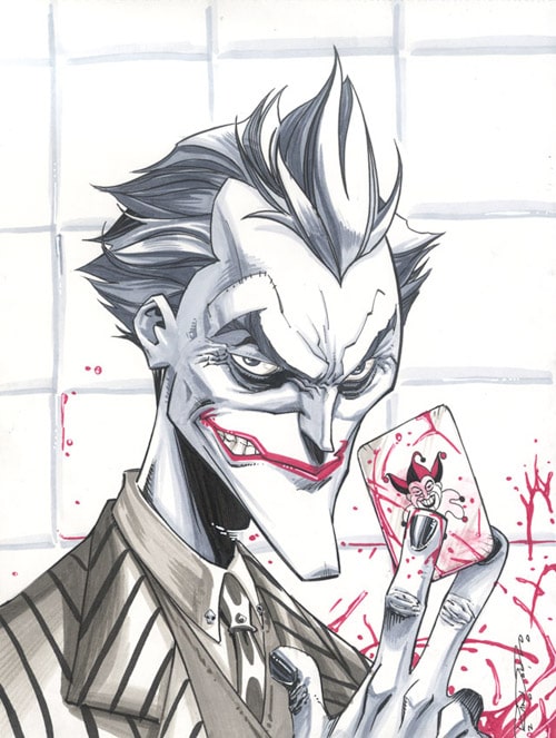 500x663 The Joker Comic Book Inspired Artwork - Joker Comic Drawing