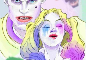 300x210 Harley Quinn And Joker Drawing Cartoon - Joker Drawing Cartoon