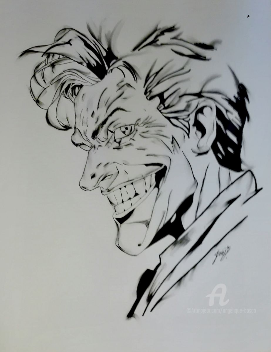 923x1200 Joker Drawing - Joker Drawing For Kids
