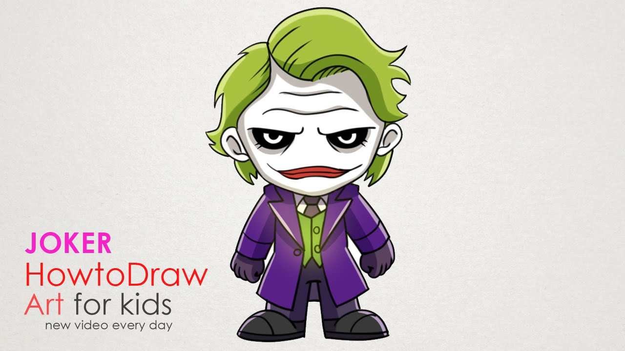 1280x720 cartoon joker drawing and cartoon joker drawing joker cartoon - Joker Drawing For Kids