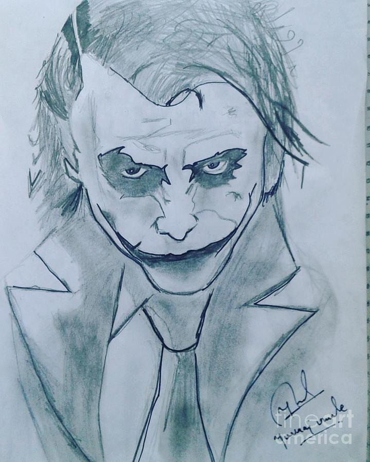 720x900 Sketch Of Joker Drawing - Joker Drawing Pictures