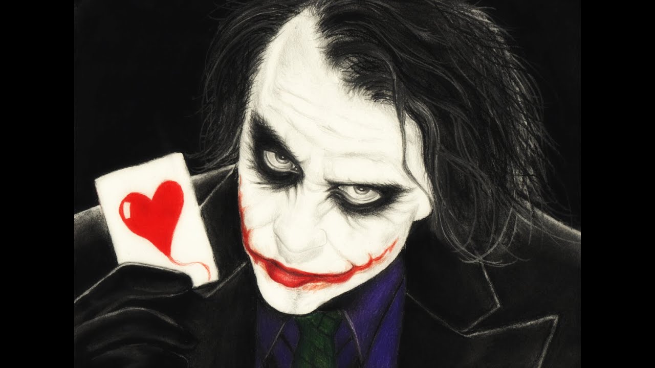 1280x720 Drawing The Joker - Joker Drawing Pictures
