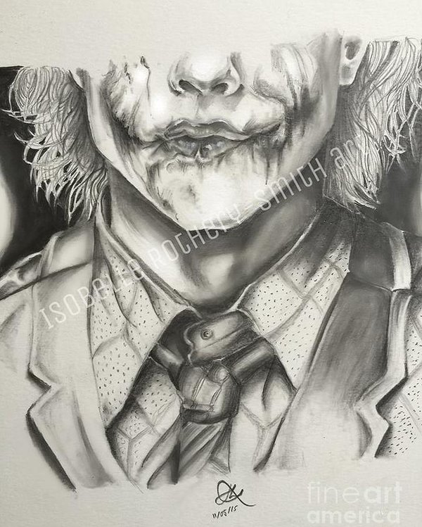 600x749 heath ledger joker pencil sketch poster - Joker Drawing Poster
