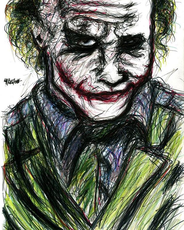 600x750 Joker - Joker Drawing Poster