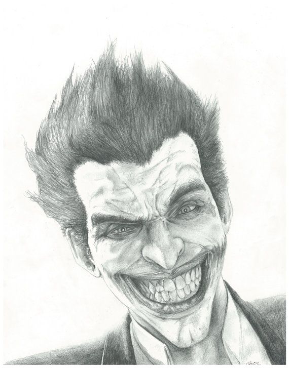 570x727 Joker Drawings - Joker Drawing Poster