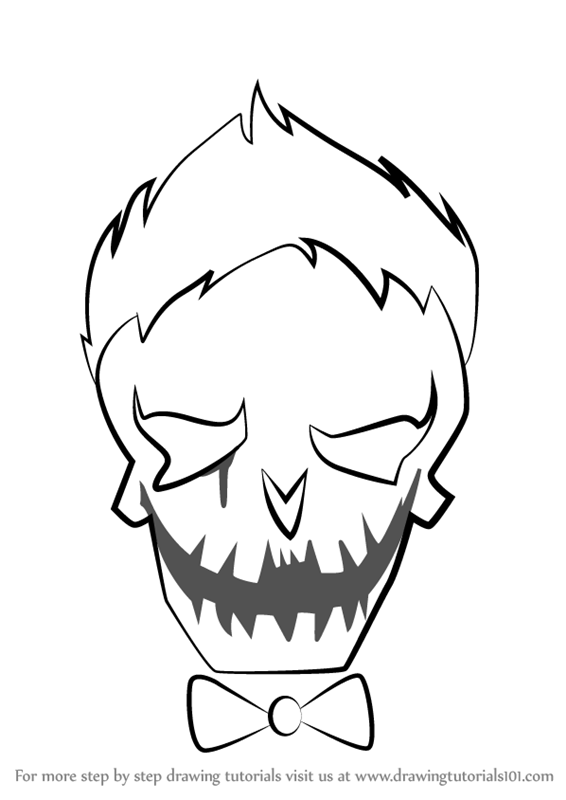 566x800 Learn How To Draw Joker From Suicide Squad - Joker Drawings