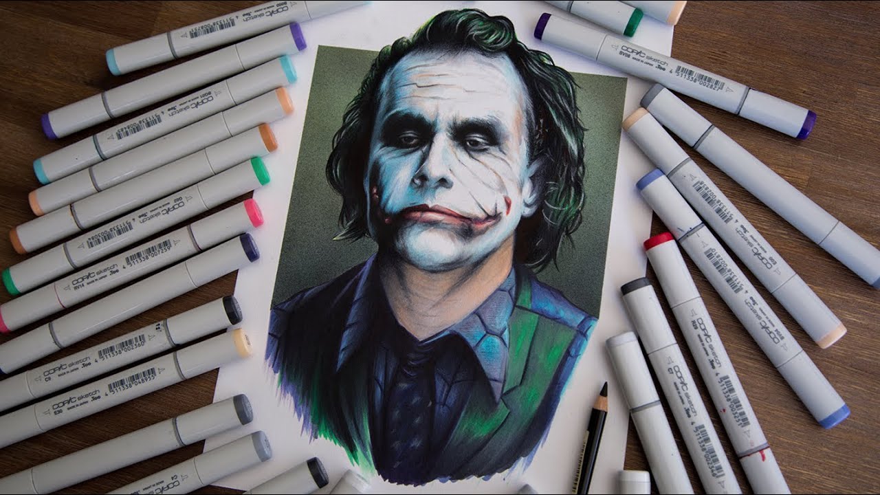 1280x720 Drawing The Joker - Joker Drawings