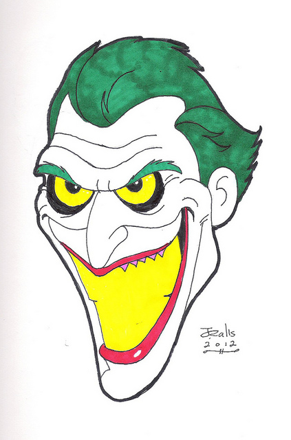 Joker Face Drawing at PaintingValley.com | Explore collection of Joker ...