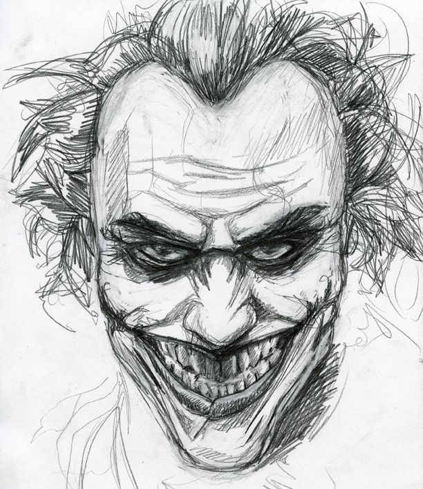 612x708 joker drawing drawings joker sketch, joker drawings, joker - Joker Face Drawing