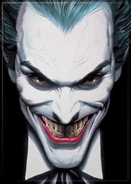 429x600 Dc Comics The Joker Face Closeup Alex Ross Art Refrigerator Magnet - Joker Face Drawing