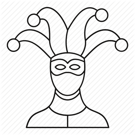 512x512 Drawing Clowns Joker Transparent Png Clipart Free Download - Joker Line Drawing