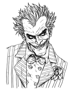Joker Line Drawing at PaintingValley.com | Explore collection of Joker ...
