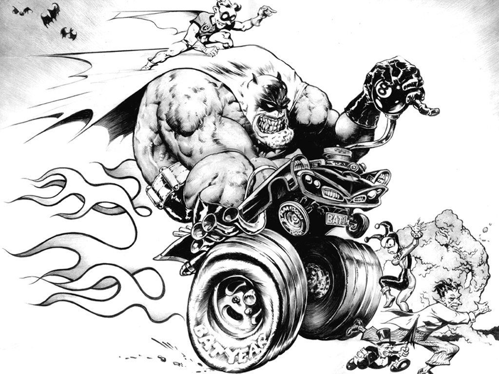 1024x768 Batman Joker Line Drawing - Joker Line Drawing