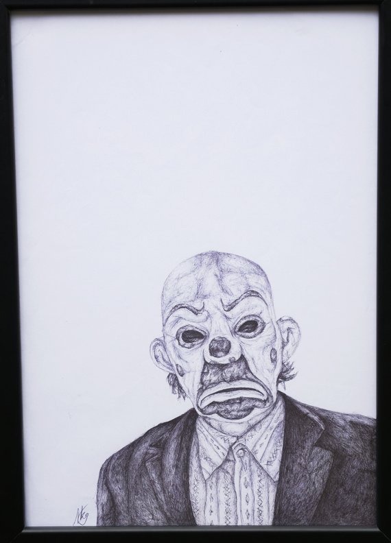 570x792 heath ledger's joker dark knight batman pen biro etsy - Joker Pen Drawing