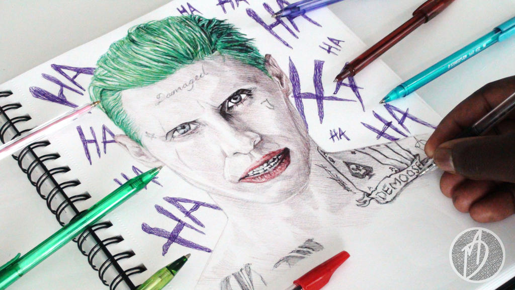 1024x576 Joker Ballpoint Pen Drawing - Joker Pen Drawing